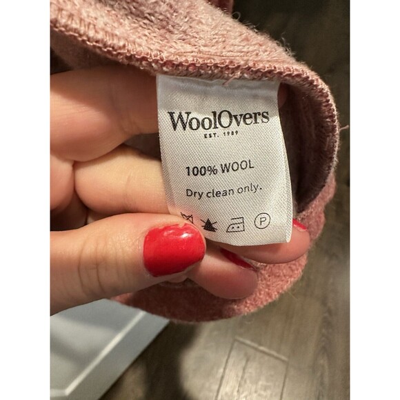 Woolovers Size M Wool Sweater Cardigan Red Open Single Button Closure Women - Picture 3 of 4